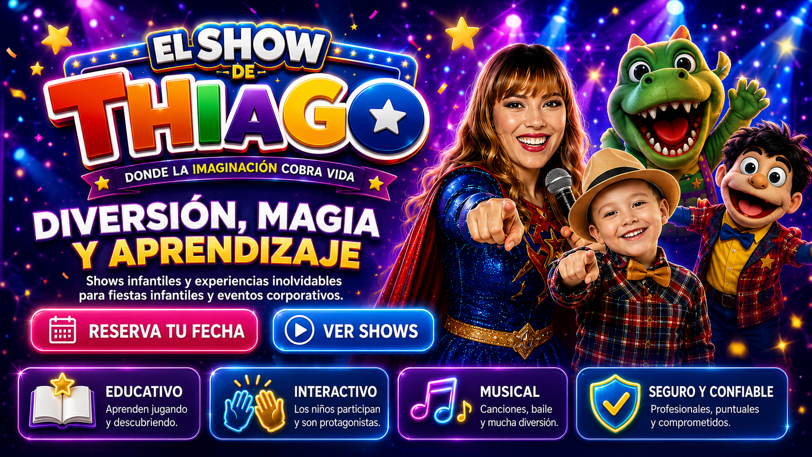 Diseño principal de El Show de Thiago